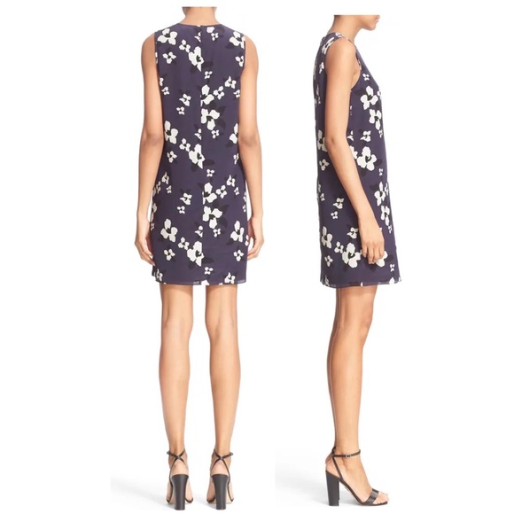 Theory 'Brindina' Autumn Floral Silk Shift Dress - Picture 2 of 9